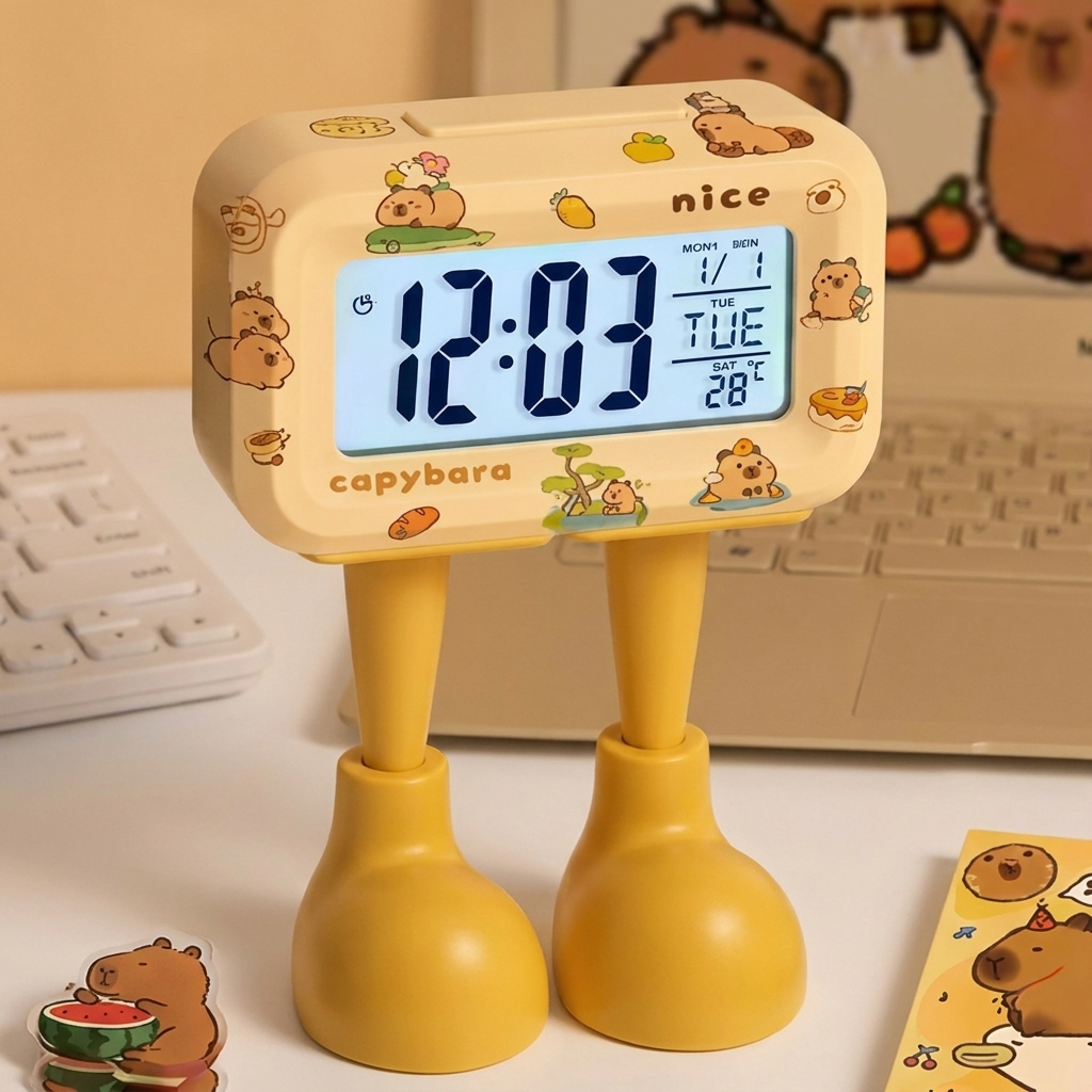 Reloj LED Capibara Acogedor