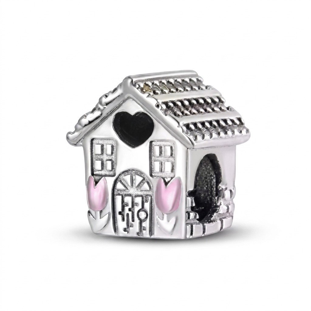 Set de dijes familiares Corazón de Plata