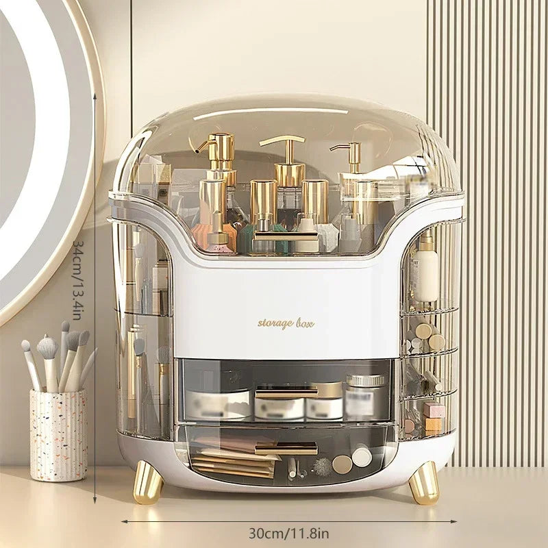 GlamNest™ - Desktop makeup and jewelry organizer and storage box