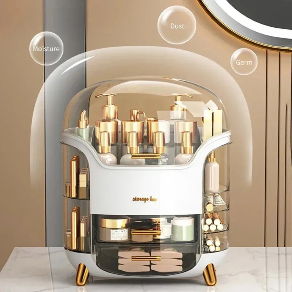 GlamNest™ - Desktop makeup and jewelry organizer and storage box