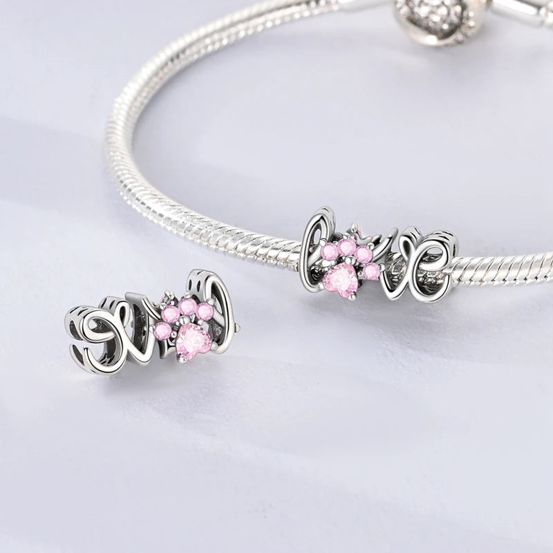 Set de dijes familiares Corazón de Plata