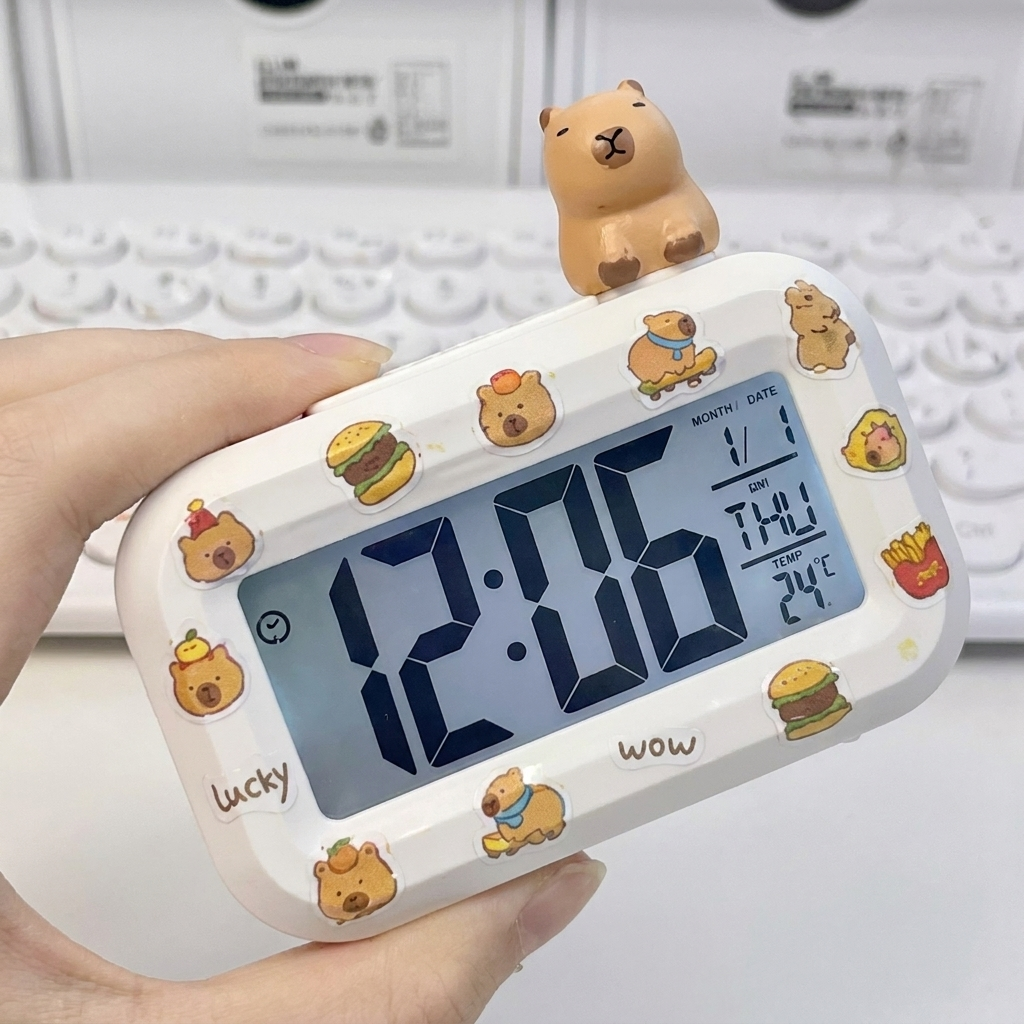 Reloj LED Capibara Acogedor