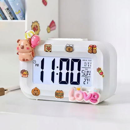 Reloj LED Capibara Acogedor