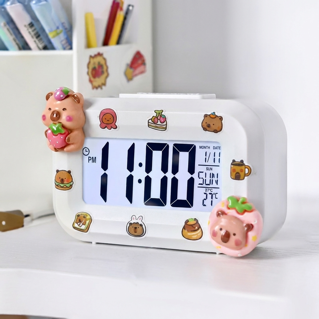 Reloj LED Capibara Acogedor