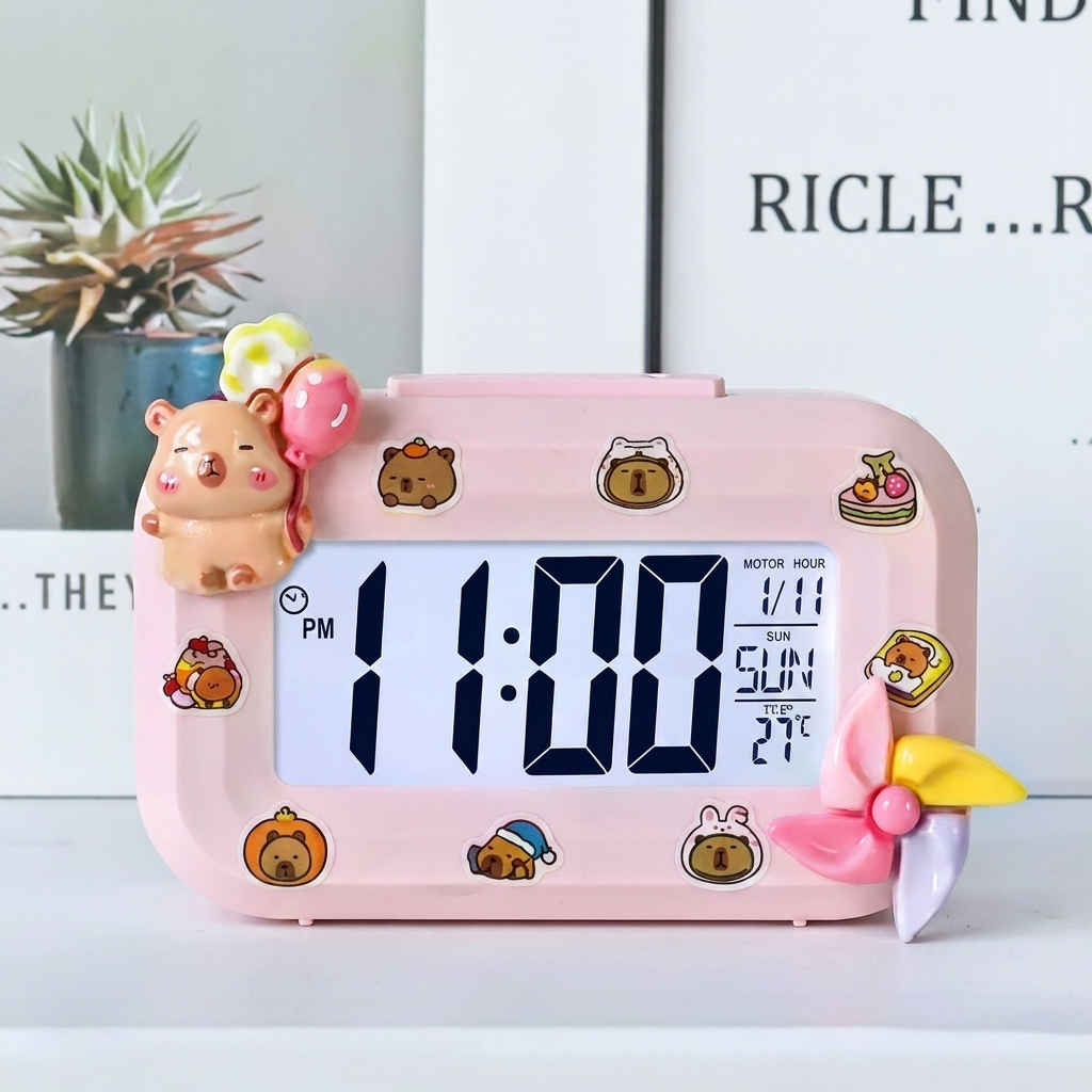 Reloj LED Capibara Acogedor