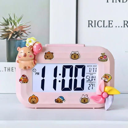 Reloj LED Capibara Acogedor