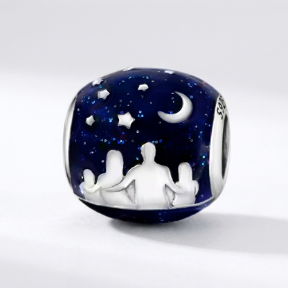 Set de dijes familiares Corazón de Plata