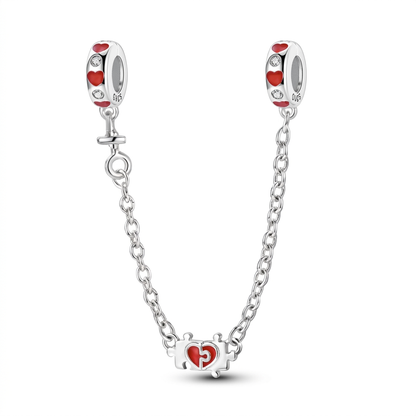 Set de dijes familiares Corazón de Plata