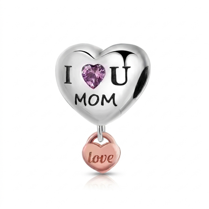 Set de dijes familiares Corazón de Plata