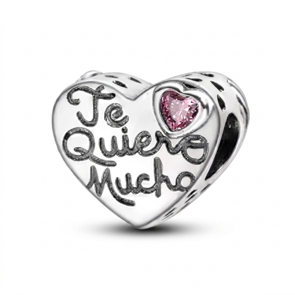 Set de dijes familiares Corazón de Plata