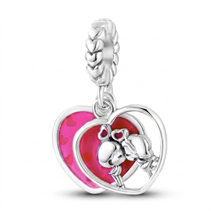 Set de dijes familiares Corazón de Plata