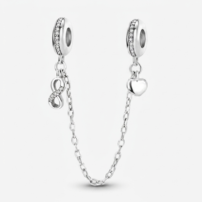 Set de dijes familiares Corazón de Plata