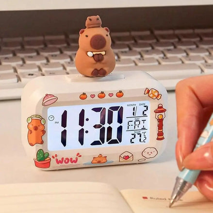 Cozy Capybara LED Clock