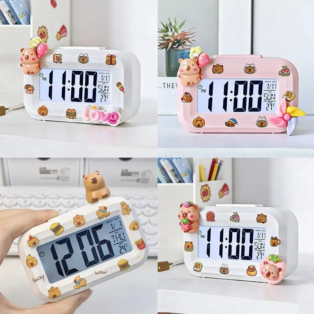 Reloj LED Capibara Acogedor