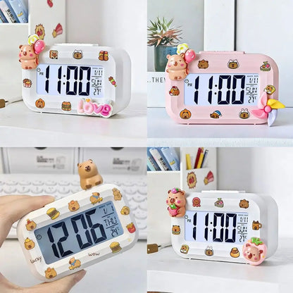 Reloj LED Capibara Acogedor