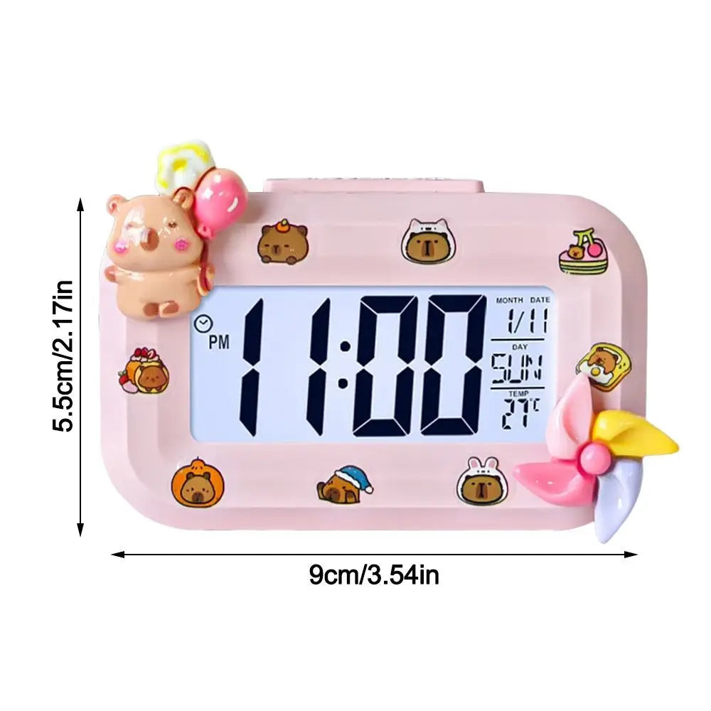 Reloj LED Capibara Acogedor