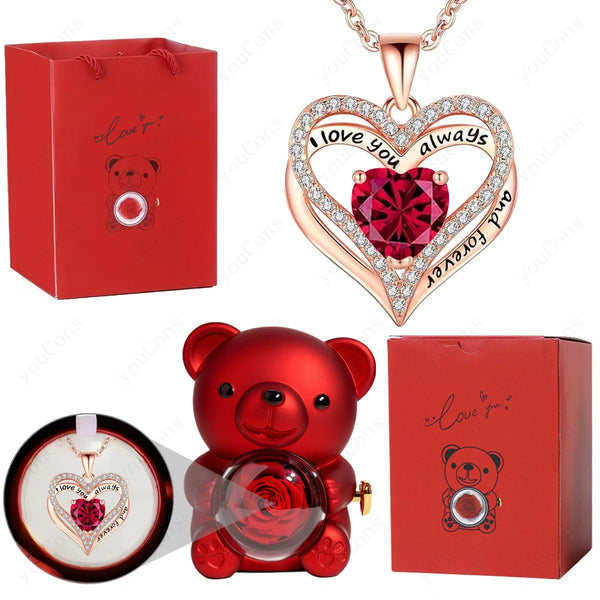 Collar de oso Corazón de Rosa