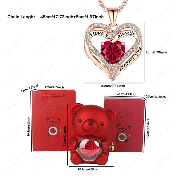 Collar de oso Corazón de Rosa