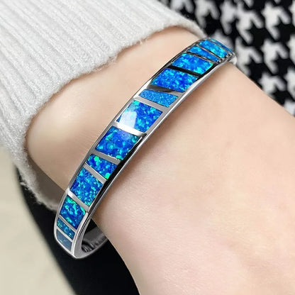 Pulsera clásica de puño Ópalo Oceánico 🌊