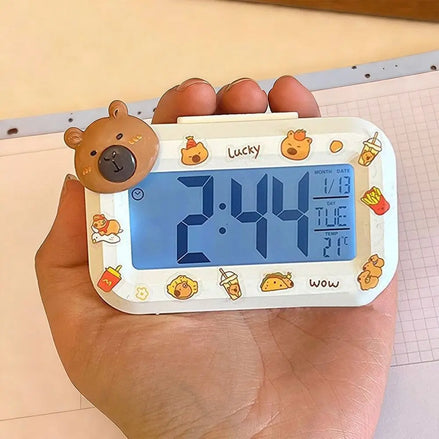 Cozy Capybara LED Clock